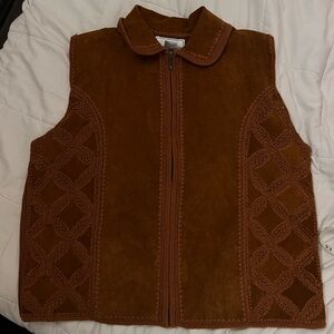Western suede vest